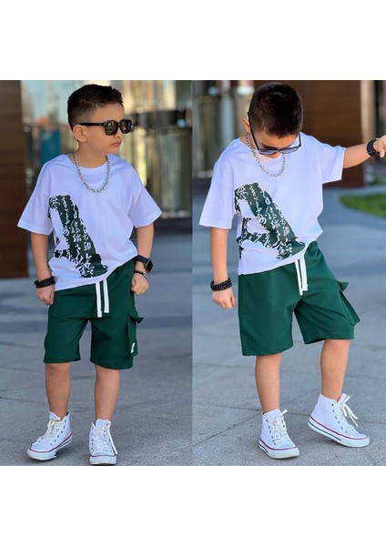 ERKEK ÇOCUK BASKILI ŞORTLU TAKIM