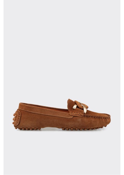 Taba Deri Kadın Günlük Ayakkabı