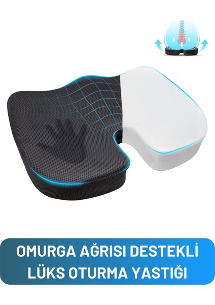 Posture Minder Ortopedik Hafızalı Dik Oturuş Minderi Oturma Bölgesi Sorunları Için Visco Foam Minder