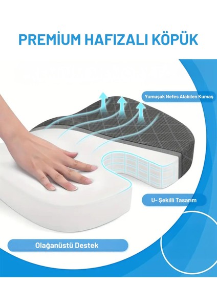 Posture Minder Ortopedik Hafızalı Dik Oturuş Minderi Oturma Bölgesi Sorunları Için Visco Foam Minder fırsatları