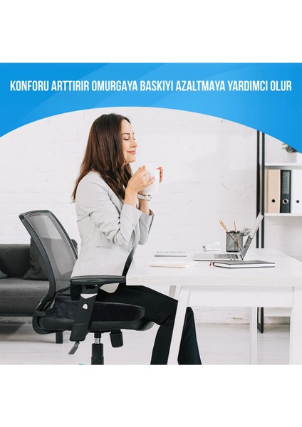 Posture Minder Ortopedik Hafızalı Dik Oturuş Minderi Oturma Bölgesi Sorunları Için Visco Foam Minder indirimleri