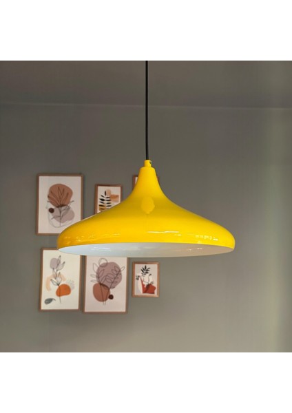 Champion Açık Sarı Tekli Avize Sarkıt Salon Mutfak Ofis Cafe Butik Lamba Aydınlatma Avizeler