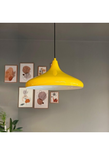 Champion Açık Sarı Tekli Avize Sarkıt Salon Mutfak Ofis Cafe Butik Lamba Aydınlatma Avizeler