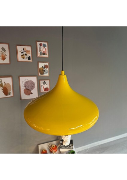 Champion Açık Sarı Tekli Avize Sarkıt Salon Mutfak Ofis Cafe Butik Lamba Aydınlatma Avizeler