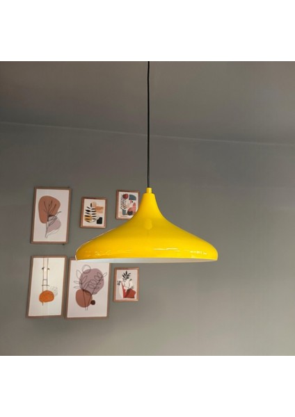 Champion Açık Sarı Tekli Avize Sarkıt Salon Mutfak Ofis Cafe Butik Lamba Aydınlatma Avizeler