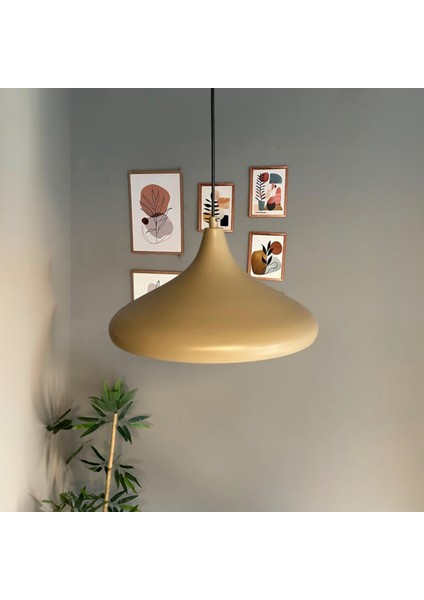 Champion Bej Tekli Avize Kafe Iç Mekan Salon Oturma Odası Mutfak Yatak Odası Sarkıt Modeli