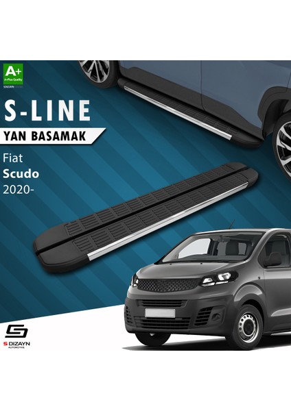 Fiat Scudo 3 Uzun Şase S-Line Krom Yan Basamak 243 cm 2020 Üzeri A+ Kalite