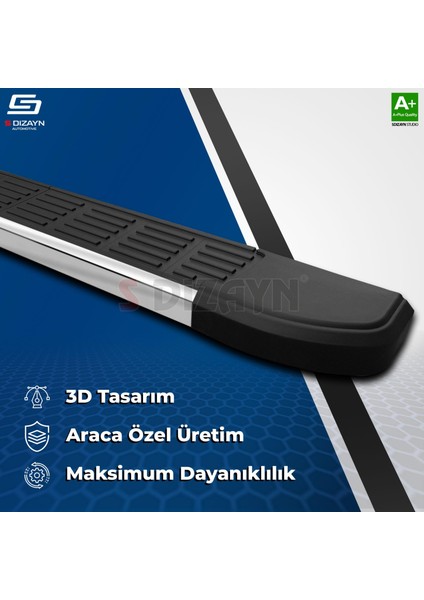Fiat Scudo 3 Uzun Şase S-Line Krom Yan Basamak 243 cm 2020 Üzeri A+ Kalite