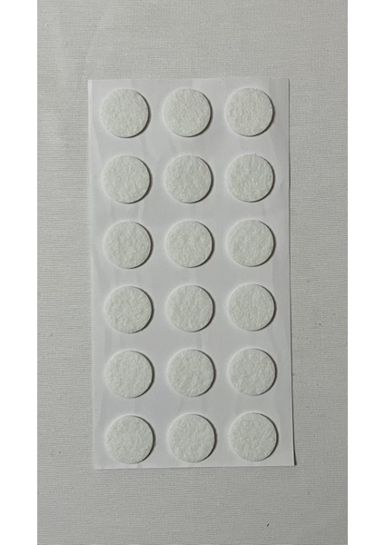 mobilya Masa Sandalye Koltuk Ayağı Kaydırmaz Ses Önleyici Keçe Yapışkanlı 30MM Daire Beyaz