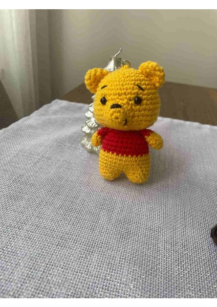Amigurumi Anahtarlık El Yapımı Pooh 8 cm
