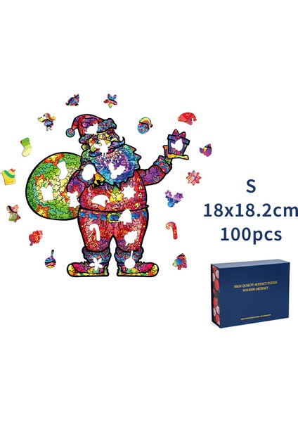 Noel Baba S Tarzı Noel Serisi Benzersiz Hayvan 3D Ahşap Bulmaca Yetişkin Puzzle Hediye Paketleme Kutusu Bulmaca Çocuk Ahşap Noel Oyuncak Hediyeler (Yurt Dışından)