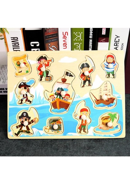No.1 Tarzı Geometrik Şekil Hayvan Çiftliği Meyve Desenli Ahşap Puzzle Oyuncaklar Çocuk Erken Eğitim 3D Bulmaca 2 Yaş Üzeri (Yurt Dışından)