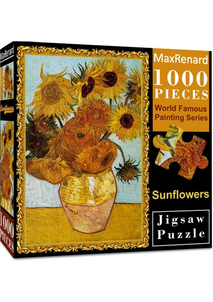 Ayçiçeği Tarzı Yetişkinler Için Maxrenard Puzzle Oyunları - Van Gogh ve Mona Lisa Sanatı - Eğlenceli ve Zorlu Oyunlar (Yurt Dışından)