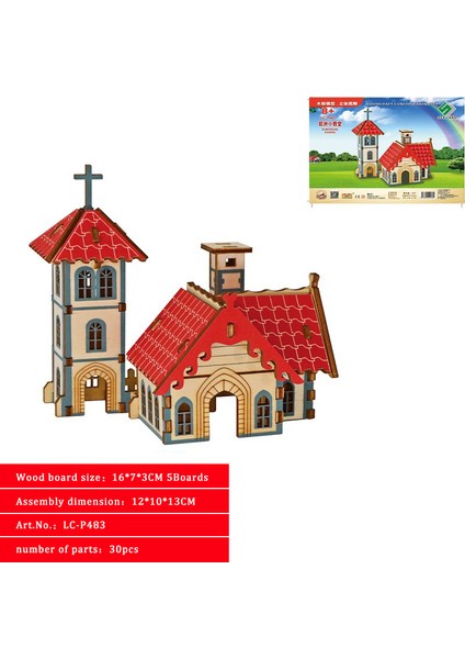 Ayçiçeği Yazlık Tarzı Feooe El Ile Birleştirilen Mimari Model 3D Üç Boyutlu Ahşap Bulmaca Kendin Yap Kulübe Çocuk Bulmaca Küçük Ev Villa Oyuncakları Lal - (Yurt Dışından)