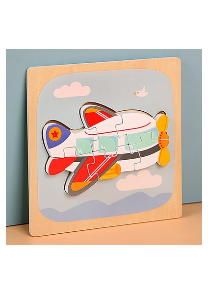 UÇAK-HH154 Tarzı Çocuklar Için 3 Boyutlu Montessori Ahşap Puzzle Eğitici Oyuncaklar Bebek Oyunu Jigsaw Bulmacalar Bebekler Için Eğitici Oyuncaklar (Yurt Dışından)