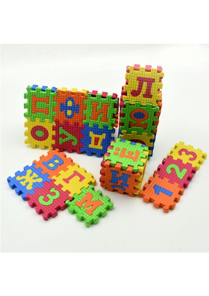 60 Adet 5.5cmx5.5cm Tarzı Rusya Çocuklar Mini Eva Köpük Halı Alfabe Mozaik Harfler Sayılar Zemin Yumuşak Bebek Mat 3D Bulmaca Çocuklar Eğitici Oyuncaklar (Yurt Dışından) modelleri