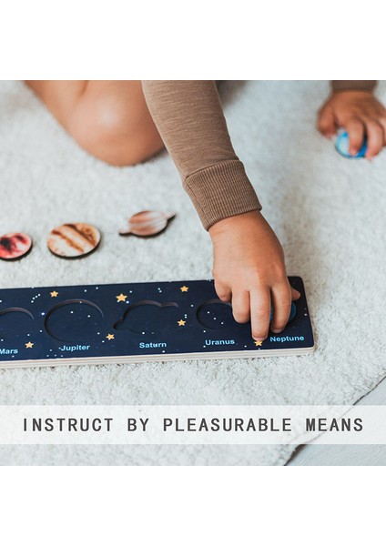 B Tarzı Çocuklar Güneş Sistemi Tepsi Yapboz Ahşap Oyuncaklar Montessori Uzay Gezegenler Bulmaca Oyunları Güneş Dünya Bilim Eğitici Oyuncaklar Hediye (Yurt Dışından)
