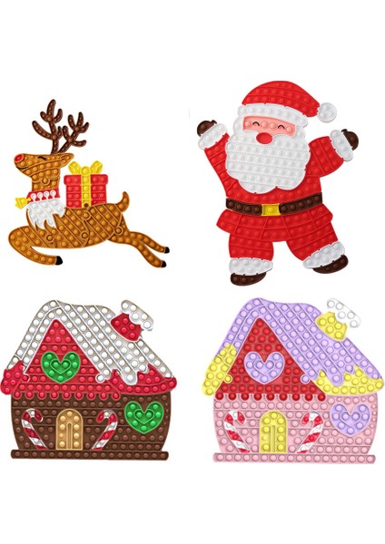 Noel Baba-1 Tarzı Büyük Noel Baba Geyik Ağacı Yapboz Oyun Balon Anti Çocuk Hediye (Yurt Dışından)