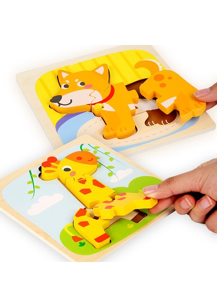 UÇAK-HH154 Tarzı Çocuklar Için 3 Boyutlu Montessori Ahşap Puzzle Eğitici Oyuncaklar Bebek Oyunu Jigsaw Bulmacalar Bebekler Için Eğitici Oyuncaklar (Yurt Dışından)