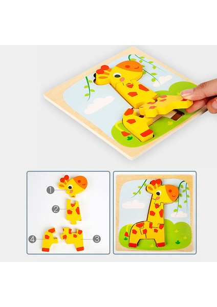UÇAK-HH154 Tarzı Çocuklar Için 3 Boyutlu Montessori Ahşap Puzzle Eğitici Oyuncaklar Bebek Oyunu Jigsaw Bulmacalar Bebekler Için Eğitici Oyuncaklar (Yurt Dışından)