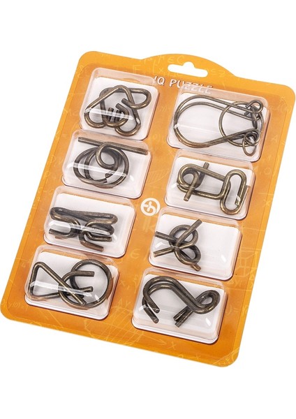 Bronz Turuncu Tarzı Metal Montessori Bulmaca Tel Iq Zihin Zeka Puzzles Çocuk Yetişkinler Etkileşimli Oyun Eğitici Oyuncaklar (Yurt Dışından)