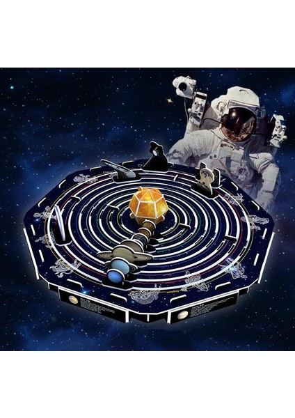 MH004 Voyager Stili 3D Bulmaca Science ve Eğitim Uzay Küresi Güneş Sisteminin Sekiz Gezegeni Çocuklar Için Eğitici Yapılabilir Puzzle Oyuncak Yjn (Yurt Dışından)