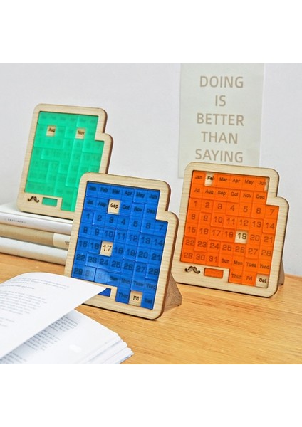 Mavi Stil Günlük Takvim Bulmaca Ahşap Takvim Tarih Göstermek Için Farklı Bir Bulmaca Oyunu Zor Jigsaw Oyunu Ofis Masası Için Satış (Yurt Dışından)