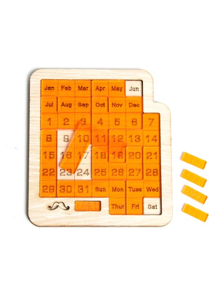 Mavi Stil Günlük Takvim Bulmaca Ahşap Takvim Tarih Göstermek Için Farklı Bir Bulmaca Oyunu Zor Jigsaw Oyunu Ofis Masası Için Satış (Yurt Dışından)