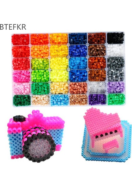 No.33 Tarzı 48 Renkli Perler Boncuk 5mm Hama Boncuk Bulmaca Eğitim Oyuncakları Mozaik Oluşturma Boncuk 3D Bulmaca Çocuklar Için Torba Abalorios (Yurt Dışından)