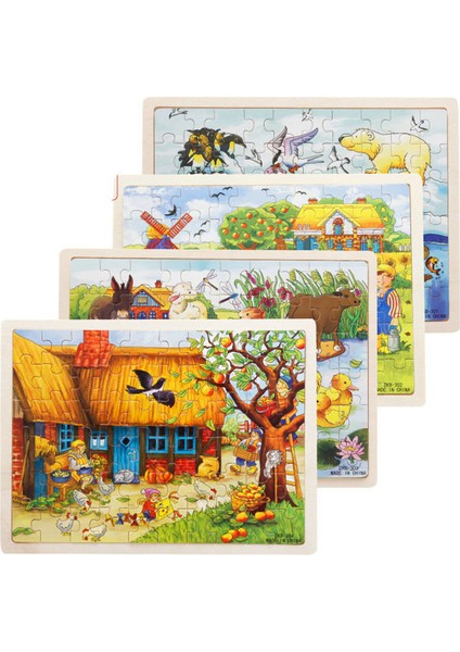 No.3 Tarzı Ece Çocuk Öğrenme Ahşap Oyuncaklar Çizgi Film Çiftlik Hayvanları Puzzle Bebek Eğitici Oyuncak Çocuklar Için Ahşap Bulmaca (Yurt Dışından)