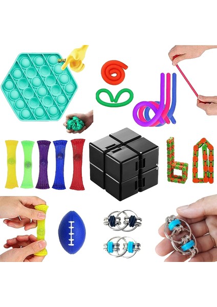 No.42 Tarzı Yetişkin Çocuklar Için Hediye Fidget Toys Anti Seti Dizgiler Fidget Toys Paketi Hediye Figet Duyusal Sıkıştırma Anti (Yurt Dışından)