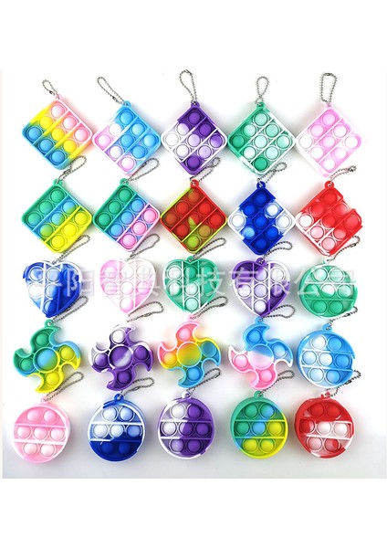 Ln-13 Tarzı Pop It Push Bubble Basit Dimple Anahtarlık Fidget Oyuncaklar Topu Popits Sıkıştırılabilir Anti Hediye Kutusu Poppit - (Yurt Dışından)