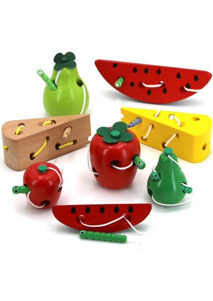 TJ024 Stili Solucan Meyve Yer Ahşap Oyuncaklar Eğitici 3D Bulmacalar Çocuklar Için Montessori Eğitici Ahşap Oyuncaklar 3 Yaş (Yurt Dışından) fiyatları