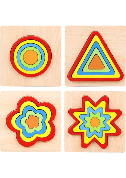 WT151C Stili Ahşap Geometrik Şekil Bulmaca Çocuklar Montessori Oyuncaklar Eğitici Şekil Algısı Çocuklar Jigsaw Puzzle Tahtası Öğrenme Duyusal Oyuncak (Yurt Dışından) fırsatları