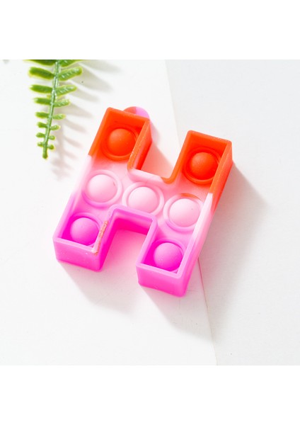 H1 Stili 26 Harfli Dürtme Oyuncaklar Popit Topu Yeni Yaygın Renkli Pop El Anahtarcı Squishy Pops Yetişkinler Anahtarlık (Yurt Dışından)