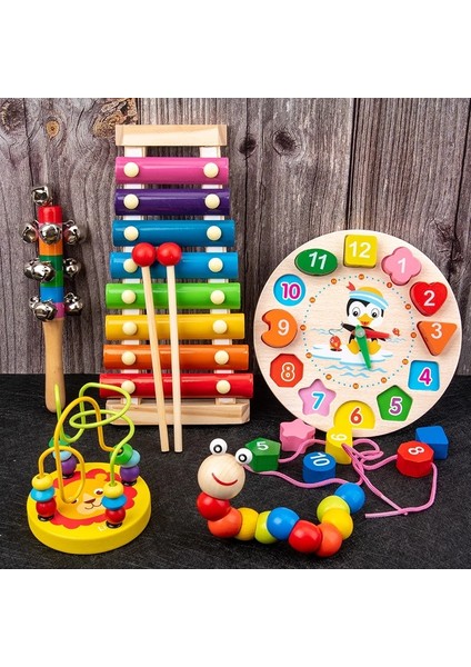 Fil LABIRENTI210 Stili Montessori Kreş Ahşap Bebek Oyuncak Bulmaca Labirent Boncuk Piyano Saat Erken Eğitici Oyuncaklar Çocuklar Için Yapı Taşı Oyuncak (Yurt Dışından)