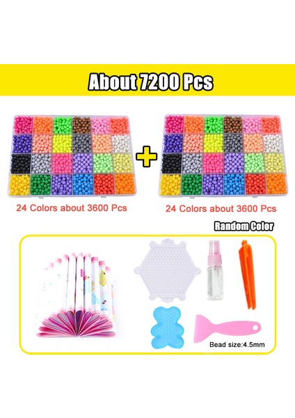 7200 Adet Tarzı Kızlar Çocuklar Için Hama Boncuklu Puzzle Aquabeads Dıy Sprey Boncuk Set Top Oyunları 3D El Yapımı Sihirli Oyuncaklar Yeniden Doldurun (Yurt Dışından)