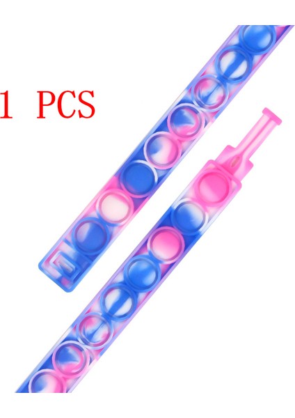 No.61 Stili Pop It Kabarcık Basit Dimple Fidget Anti Renkli Silikon Bileklik Anksiyete Duyusal Adhd Çocuk Oyuncak (Yurt Dışından)