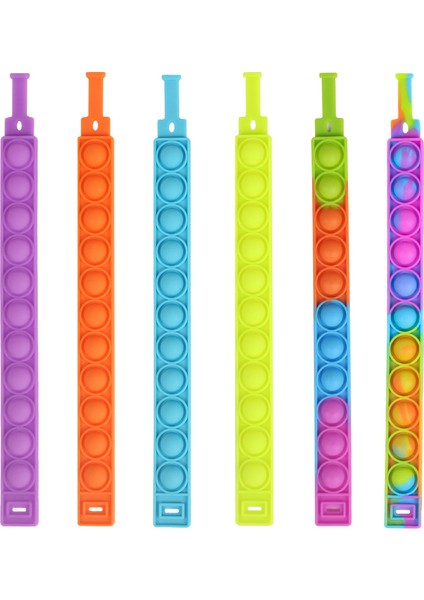 No.61 Stili Pop It Kabarcık Basit Dimple Fidget Anti Renkli Silikon Bileklik Anksiyete Duyusal Adhd Çocuk Oyuncak (Yurt Dışından) fiyatları