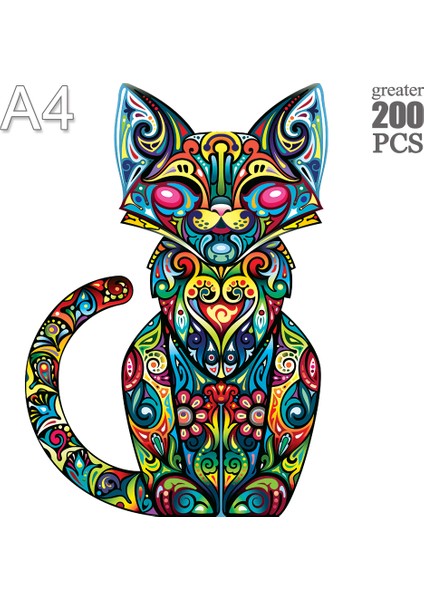Mao-23-A4 Stili Kedi Anne-Çocuk Bulmaca Oyuncakları Yetişkin ve Çocuklar Tatil Hediye Eğitici Bulmaca Oyunları : Kedi Ebeveyn-Çocuk Bulmaca Oyuncakla (Yurt Dışından)