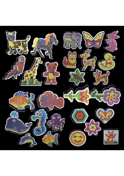 Gök Mavisi Tarzı 5mm Hama Boncuklar Için Puzzle Tahtaları Desen Şablonları ve Ütüleme Kağıdı Beyaz Plastik Cımbız 3D Oyuncak Çocuklar Için (Yurt Dışından) modelleri