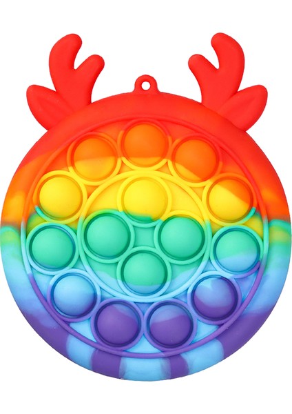 No.25 Tarzı Sevimli Çanta Şişirici Fidget Oyuncakları Oyuncak Gökkuşağı Itme Balon Popp Basit Ayarlanabilir Anti Duyusal Poppit Çocuk Oyuncak (Yurt Dışından) fırsatları