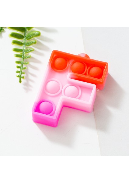F1 Stili 26 Harfli Dürtme Oyuncaklar Popit Topu Yeni Yaygın Renkli Pop El Anahtarcı Squishy Pops Yetişkinler Anahtarlık (Yurt Dışından)