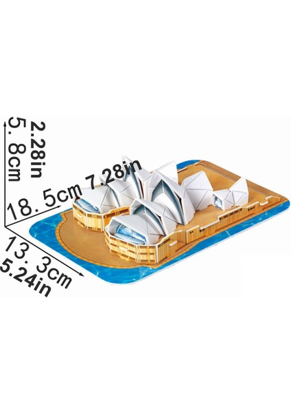 Sydney Opera House Style Mini Sihirli Dünya Mimari Eyfel Kulesi Özgürlük Heykeli Kart Kağıdı 3D Puzzle Model Oyuncaklar Çocuklar Için Eğitici (Yurt Dışından)