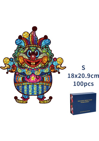 Palyaço-S Tarzı Halloween Serisi Benzersiz Hayvan 3D Ahşap Bulmaca Yetişkin Puzzle Hediye Kutusu Hediye Paketi Bulmaca Çocuklar Ahşap Halloween Oyuncak Hediyeler (Yurt Dışından)