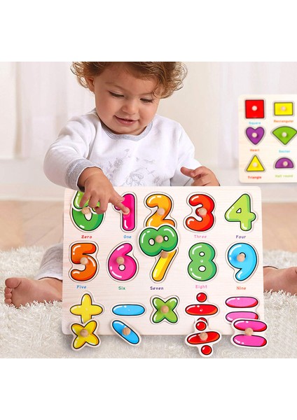 Desen A Stili Ahşap Öğrenme Abc Dijital Bilişsel Eşleme Puzzle Bebek El Tutma Tangram Yapboz Tahtası Çocuklar Montessori Eğitici Matematik Oyuncakları (Yurt Dışından)