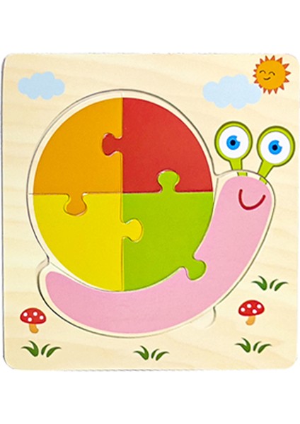 NO.433 Tarzı Ahşap Oyuncak 3D Bulmaca Jigsaw Tahtası Montessori Oyuncaklar Çocuklar Için Eğitici Zeka Soruşturması Hayvan Çizgi Film Bulmaca (Yurt Dışından)