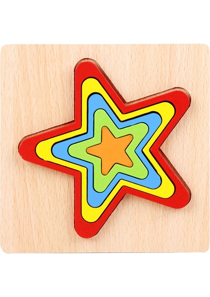 WT155C Stili Ahşap Geometrik Şekil Bulmaca Çocuklar Montessori Oyuncaklar Eğitici Şekil Algısı Çocuklar Jigsaw Puzzle Tahtası Öğrenme Duyusal Oyuncak (Yurt Dışından)