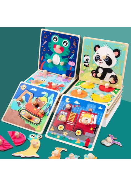 Arı Stili Bebek Ahşap Oyuncaklar El Tutma Tahtası Karikatür Hayvan Montessori 3D Bulmaca Eşleştirme Oyunu Eğitici Ahşap Oyuncaklar Çocuklar Için (Yurt Dışından) fırsatları
