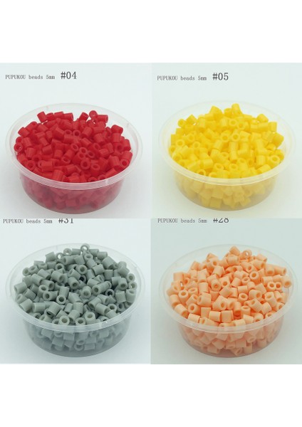 No.12 Tarzı 5mm Perler Kutu Paketleme Hama Boncuk Diy Oyuncak Çeşitli 48 Çeşit Renk Gıda Sınıfı Pupukou Eriyen Boncuklar Çocuklar Eğitimi Pupukou (Yurt Dışından)